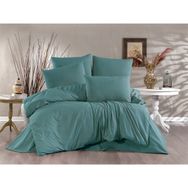 Alena Home Gold Serisi Düz Yeşil 240 x 260 cm Çift Kişilik Lastikli Çarşaflı Nevresim Takımı