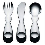 Alessi AM41S3 Gümüş Çocuk Çatal Bıçak Takımı