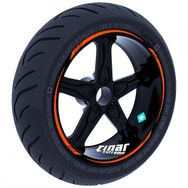 Alev Turuncusu 4 Parçalı Keskin Jant Şeridi Sticker Çınar Extreme