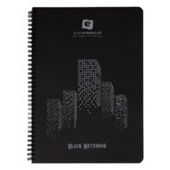 Alex Schoeller A4 Black Notebook 120 gr 60 Yaprak Siyah Spiralli Defter