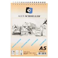 Alex Schoeller A5 90 gr 60 Sayfa Spralli Eskiz Çizim Blok