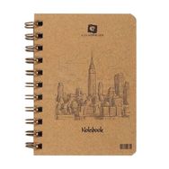 Alex Schoeller A5 Spiralli Sert Kapak 80 Yaprak Kraft Kareli Defter