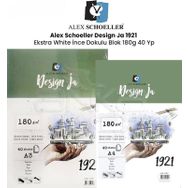 Alex Schoeller Design Ja 1921 Ekstra White İnce Dokulu 180 gr 40 Yaprak Blok Resim Defteri
