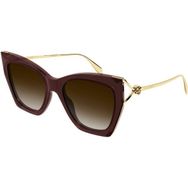 Alexander Mcqueen AM0375S 002 Koyu Kahverengi Kadın Güneş Gözlüğü