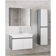 Alfa Banyo Estella-Ea 80+35 cm MDF Aynalı Boy Dolaplı Banyo Dolabı Takımı