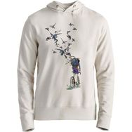 Alfa Bisiklet Kuş Baskılı Ekru Sweatshirt