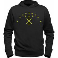 Alfa Tshirt Adige Kafkas Siyah Kapşonlu Erkek Sweatshirt