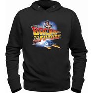 Alfa Tshirt Back To Future Siyah Kapşonlu Erkek Sweatshirt