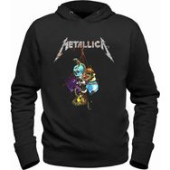 Alfa Tshirt Metallica Kapşonlu Siyah Erkek Sweatshirt