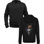 Alfa Tshirt Punisher Resim Baskılı Siyah Ön Arka Baskılı Erkek Sweatshirt