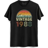 Alfa Tshirt Vintage 1988 Eskitme Siyah Erkek T-shirt