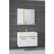 Alfa Yeni Gold Beyaz 80 cm Banyo Takımı