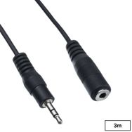 Alfais 4268 3.5 mm 3 mt Dişi Erkek Kulaklık Stereo Uzatma Kablosu