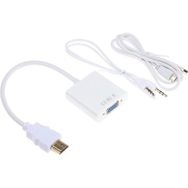 Alfais 4305 HDMI to VGA Power Güç Ses Destekli Çevirici Adaptör