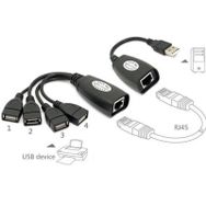 Alfais 4406 50 mt 4 Port Cat RJ45 USB Hub Ek Uzatma Extender