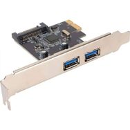Alfais 4459 PCi-E Express USB 3.0 2 Port Molex Sata Çoklayıcı Çoğaltıcı HUB