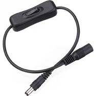 Alfais 4462 5.5x2.1 mm Anahtarlı DC Dişi Erkek Adaptör Güç Power Bağlantı Kablosu