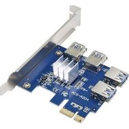 Alfais 4471 Pci-E Express 1x 1 To 4 USB 3.0 Ekran Kartı Riser Çoklayıcı