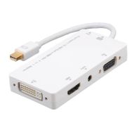 Alfais 4474 Mini Displayport To Hdmi Dvi Vga 3.5 mm Kulaklık Çıkışı Thunderbolt Çevirici Adaptör