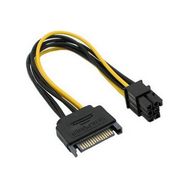 Alfais 4582 15 Pin Sata to 6 Pin Ekran Kartı Power Anakart Güç Kablosu