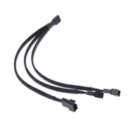Alfais 4597 Sata Power To Fan Çevirici 3 Port Y Pin PWM Çoklayıcı Splitter Fan Kablosu