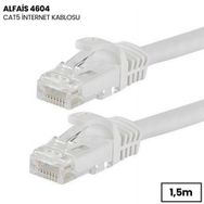Alfais 4604 Cat5 Cat5e Ethernet Patch 1.5 m İnternet Modem Adsl Kablosu