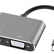 Alfais 4728 USB Type-C To HDMI VGA 3.1 4K Çevirici Dönüştürücü Adaptör