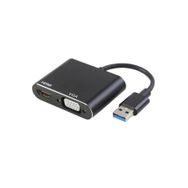 Alfais 4769 USB 3.0 To HDMI VGA 1080P Monitör Genişletici Çevirici Dönüştürücü Adaptör