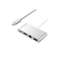 Alfais 4771 USB 3.1 Type C To HDMI USB 3.0 Gigabit Ethernet Çevirici Dönüştürücü Adaptör