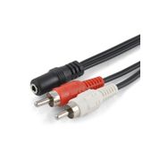 Alfais 4823 3.5 mm Stereo To 2RCA Tos 40 cm Çevirici Dönüştürücü Adaptör Kablosu