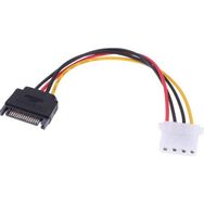 Alfais 4843 20 cm Sata Kasa HDD Dişi Erkek 4 Pin Power Molex Güç Kablosu