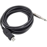 Alfais 4844 6.3 mm Jack to Çevirici Usb Gitar Adaptör Kablosu