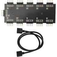 Alfais 4848 RGB Led Fan Şerit Hub Splitter 10 Port 12 4 Pin Kablo Çoklayıcı