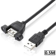 Alfais 4885 0.5 mt 50 cm Dişi Erkek Panel Tipi Data USB Uzatma Kablosu