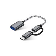 Alfais 4901 USB 3.0 OTG To Type-C Micro USB Data Şarj Çevirici Dönüştürücü Adaptör