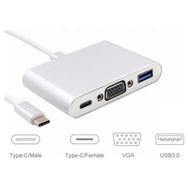 Alfais 4961 USB 3.1 Type C to Vga USB 3.0 Çevirici Dönüştürücü Adaptör Kablosu