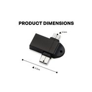 Alfais 4965 Siyah Micro Type-C 3 In 1 USB Dönüştürücü Çevirici Adaptör