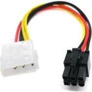 Alfais 4978 Molex 4 Pin 6 Pin PCi-E Dönüştürücü Ekran Kartı Power Güç Kablosu