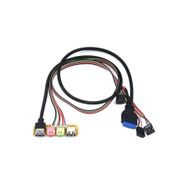 Alfais 4986 Pc Ön Panel 9 19 Pin Usb 2.0 2.0 3.5 mm Port Kulaklık Mikrofon Kablosu Çevirici Dönüştürü