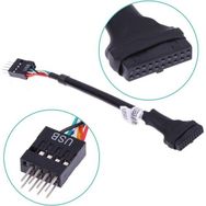 Alfais 5026 19-20 Pin USB 3.0 to 9 USB 2.0 Çevirici Dönüştürücü Adaptör Kablosu