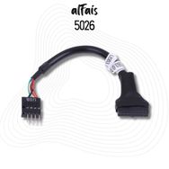 Alfais 5026 9 Pin USB 2.0 Dişi 19 Pin USB 3.0 Erkek Çevirici Dönüştürücü Adaptör Kablosu