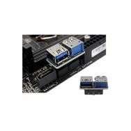 Alfais 5047 USB 3.0 19 20 Pin Dişi to 2X Kasa İçi Anakart Çoklayıcı Adaptör