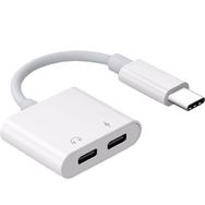 Alfais 5067 Type C To Kulaklık Hızlı Şarj Giriş Çevirici Çoklayıcı Çoğaltıcı Splitter Adaptör
