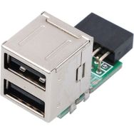 Alfais 5091 9 Pin USB To 2x USB A Anakart Çevirici Dönüştürücü Çoklayıcı Adaptör