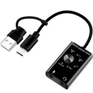Alfais 5259 7.1 Multi Çoklu Fonksiyonlu 3.5 mm Kulaklık Mikrofon Type C USB Ses Kartı