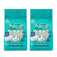 Alice Kartopu İnce Taneli Beyaz Sabun Kokulu 2x10 lt Kedi Kumu