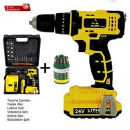 Alıon Energy Plus 24 V 5 Ah Darbeli Şarjlı Vidalama + Bosch Uç Seti