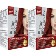 Alix 6.66 Yoğun Kızıl 50 ml 2'li Set Kit Saç Boyası