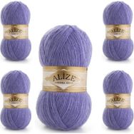 Alize 122 Mavi Angora Gold 5 Adet El Örgü İpi
