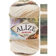 Alize 1893 Burcum Batik Acı Kahve 5 Adet El Örgü İpi